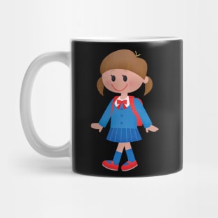 School Girl Kawaii Cute Blue Uniform Mug